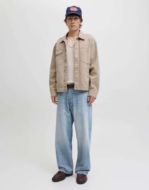 Jack & Jones – Wide-Fit-Jeans aus Denim in Blau - view 1