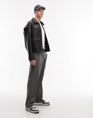 Jack & Jones Wide Fit Tailored Pants In Multi