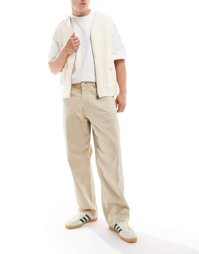 Jack & Jones - wide fit worker chino in beige