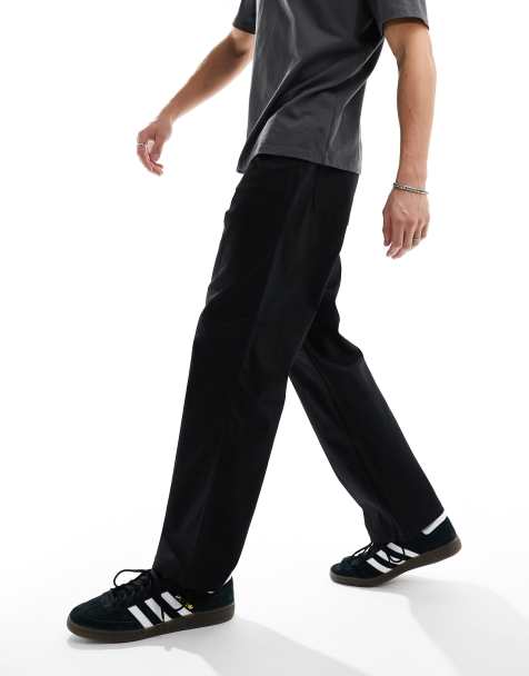 Jack & Jones wide fit worker chino in black - view 1
