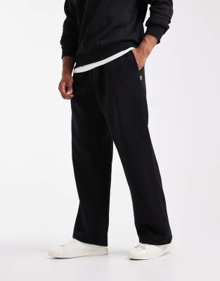 Jack & Jones Wide Leg Sweatpants In Black