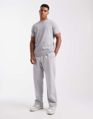 Jack & Jones Wide Leg Sweatpants In Gray