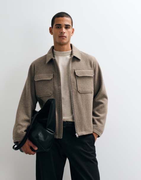 Jack & Jones wool blend jacket in beige - view 1