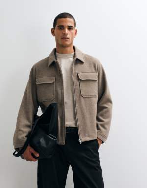 Jack & Jones wool blend jacket in beige