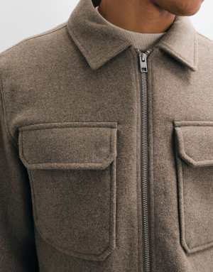 Jack & Jones wool blend jacket in beige