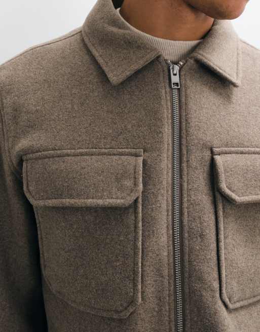 Jack & Jones wool blend jacket in beige, 3 of 5