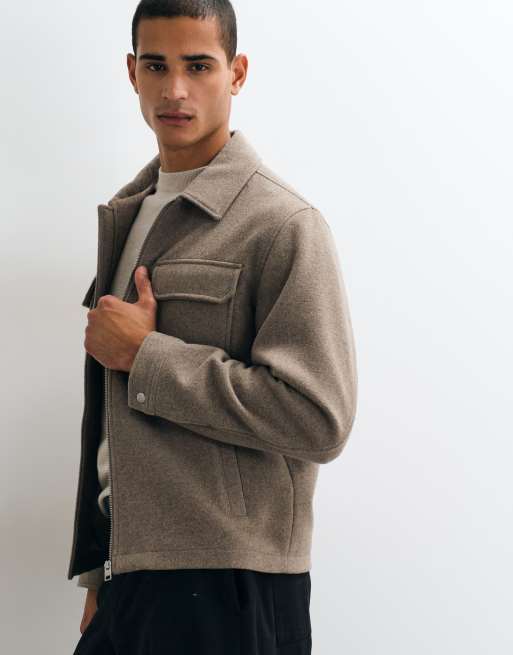 Jack & Jones wool blend jacket in beige, 4 of 5