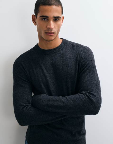 Jack & Jones wool blend jumper in black - view 1