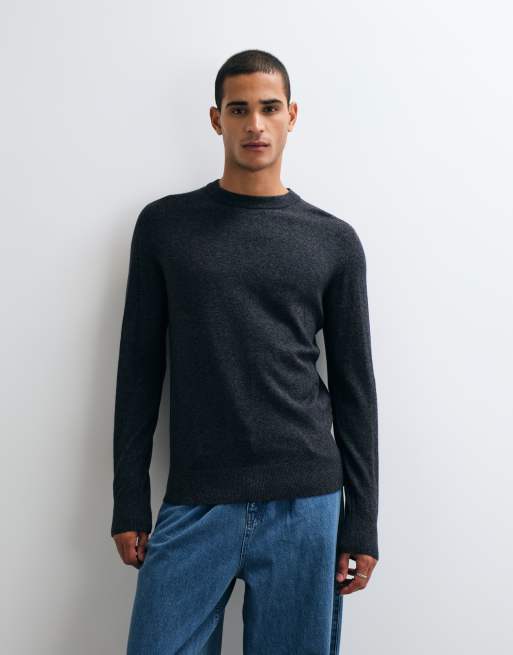 Jack & Jones wool blend jumper in black, 2 of 5
