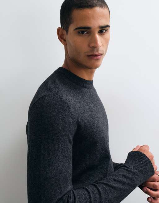 Jack & Jones wool blend jumper in black, 4 of 5