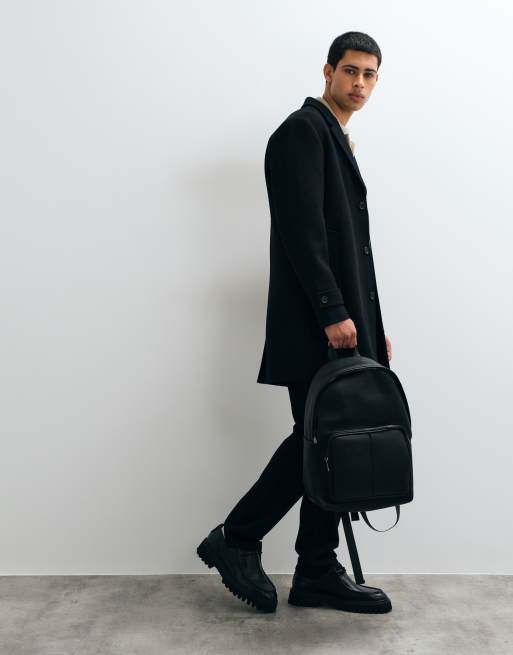 Jack & Jones wool coat in black, 2 of 5