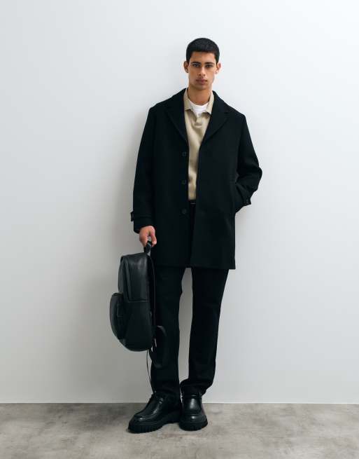 Jack & Jones wool coat in black, 3 of 5