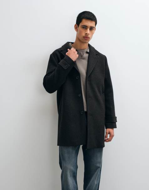 Jack & Jones wool coat in brown - view 1