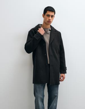 Jack & Jones wool coat in brown
