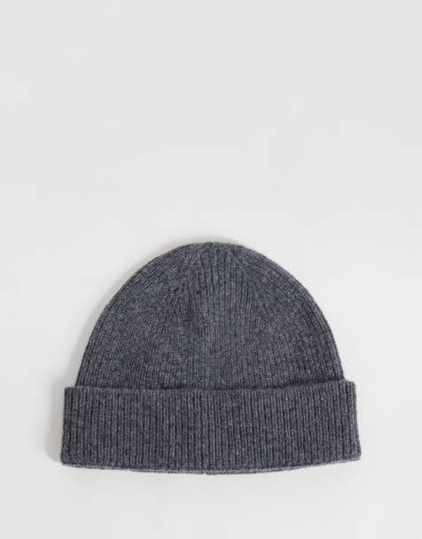 Jack & Jones wool fisherman beanie in gray - view 1