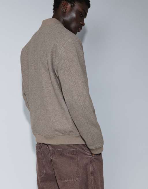 Jack & Jones wool look bomber jacket in beige, 5 of 9