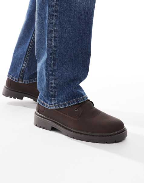 Jack & Jones worker boot in brown - view 1