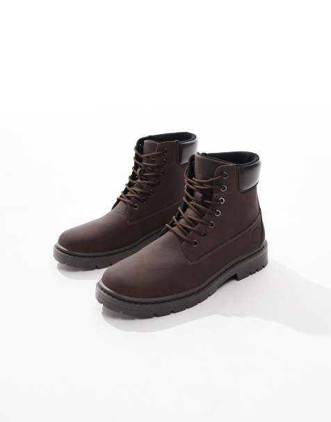 Jack & Jones – Worker-Stiefel in Braun - view 1