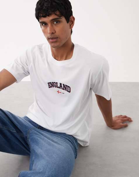 Jack & Jones World Cup England t-shirt in white
