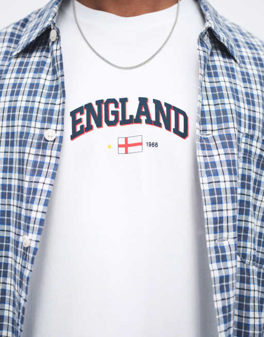 Jack & Jones World Cup England t-shirt in white, 4 of 5