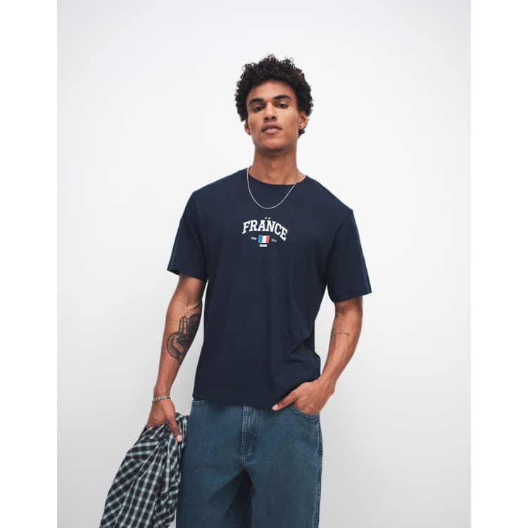 Jack & Jones World Cup France T-shirt in navy | ASOS