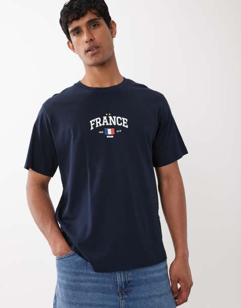 Jack & Jones World Cup France t-shirt in navy