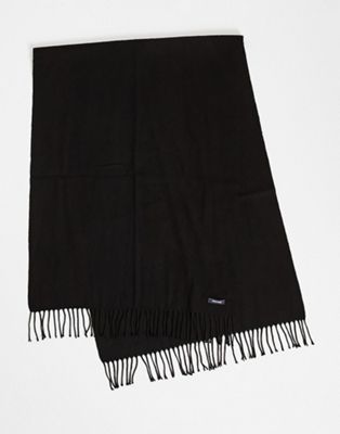 Jack & Jones woven scarf in black