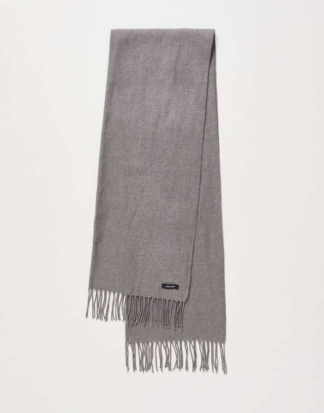 Jack & Jones woven scarf in gray