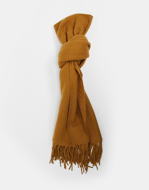 Jack & Jones woven scarf in tan