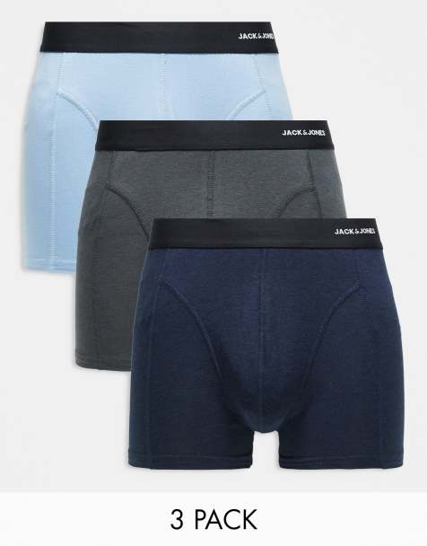 Jack & Jones – Zestaw 3 par bokserek w kolorze ciemnoszarym z kontrastową talią - view 1