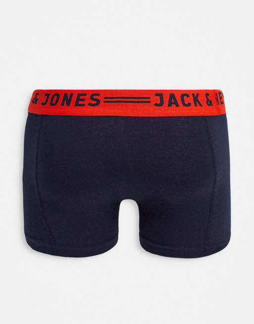 Jack & Jones – Zestaw 3 par bokserek z kontrastowym paskiem, 2 z 4