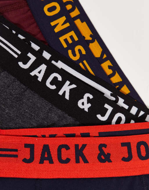 Jack & Jones – Zestaw 3 par bokserek z kontrastowym paskiem, 3 z 4