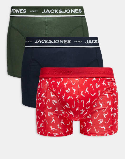 Jack & Jones – Zestaw 3 par bokserek ze świątecznymi nadrukami - view 1