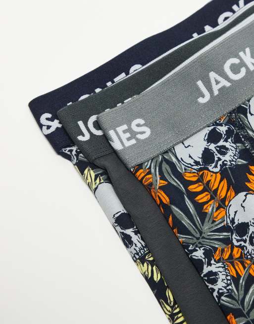 Jack & Jones – Zestaw 3 par granatowych bokserek w czaszki, 3 z 3