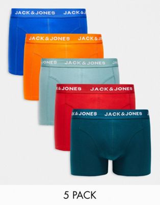Hollister 3 pack trunks logo waistband in navy/red/grey, ASOS