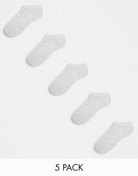 Jack & Jones – Zestaw 5 par sportowych skarpetek w jasnoszarym melanżowym kolorze - view 1