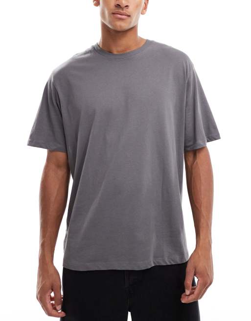 Jack & Jones – Zestaw 5 T-shirtów oversize w kolorach białym, czarnym i szarym, 2 z 5