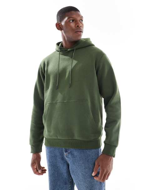 Jack & Jones – Zielona bluza z kapturem oversize - view 1