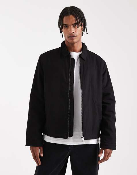 Jack & Jones zip harrington jacket in black - view 1