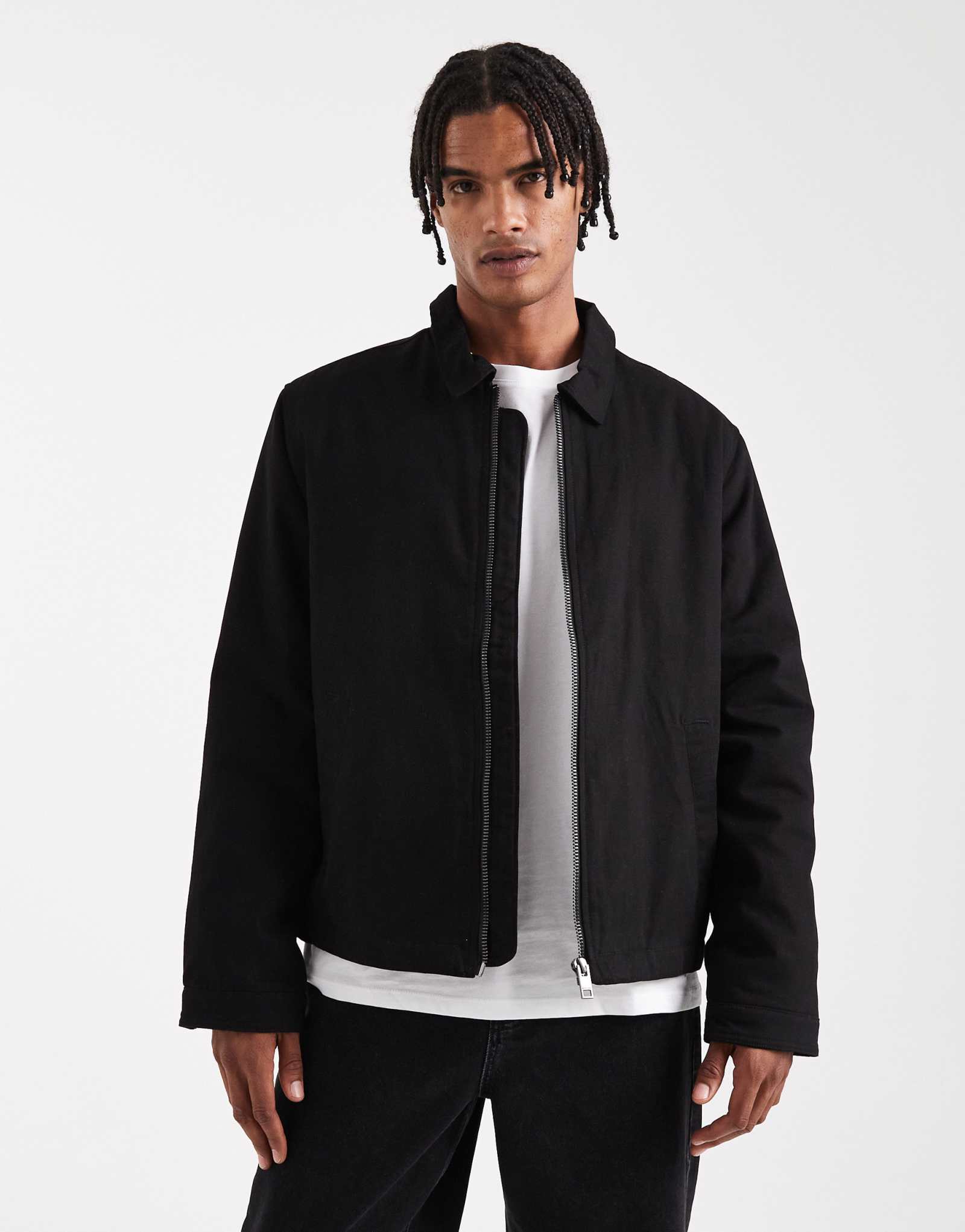 Куртка Jack &Jones harrington на молнии черного цвета