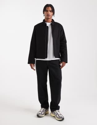 Jack & Jones Zip Harrington Jacket In Black