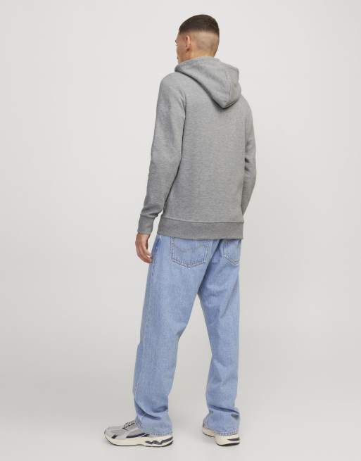 Jack & Jones Zip-Hoodie in hellgrau meliert, 2 von 7
