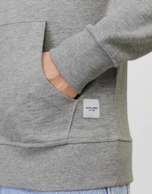 Jack & Jones Zip-Hoodie in hellgrau meliert, 4 von 7