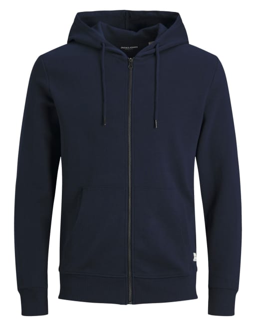 Jack & Jones Zip hoodie in navy blazer, 7 of 7
