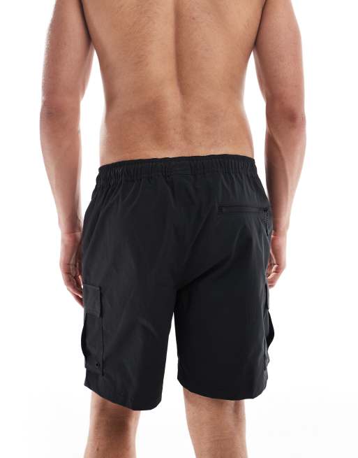 Jack & Jones - Zwemshort in cargostijl in zwart, 2 van 4
