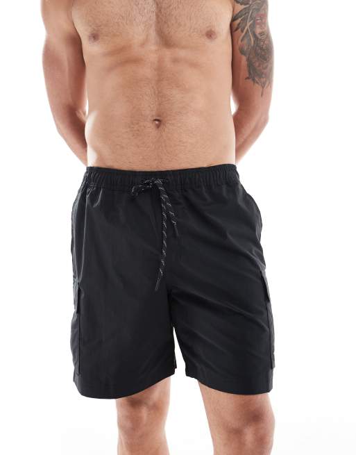 Jack & Jones - Zwemshort in cargostijl in zwart, 4 van 4