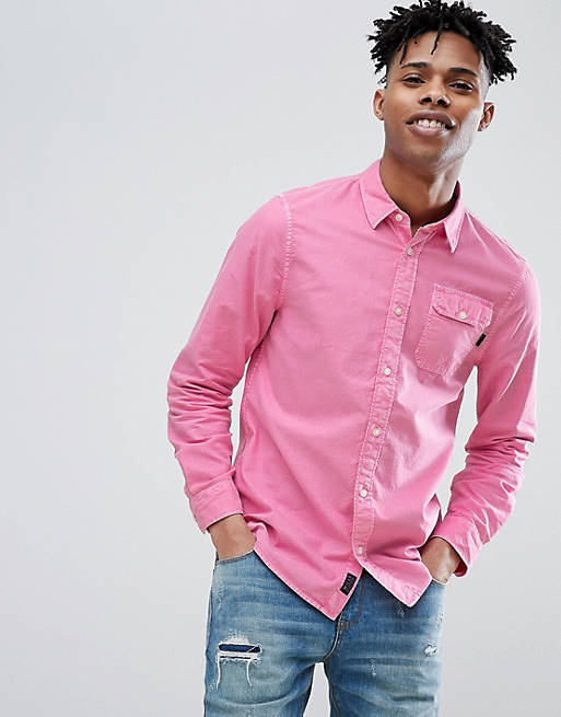 Jack Wills Atley oxford shirt in bright pink | ASOS