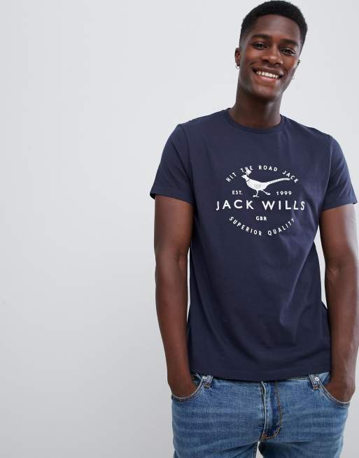 Jack wills navy sales t shirt