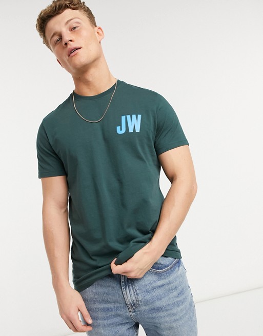 Jack Wills Coxheath logo t-shirt in dark green