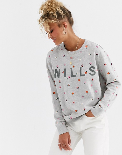 Jack Wills Finch floral print sweatshirt